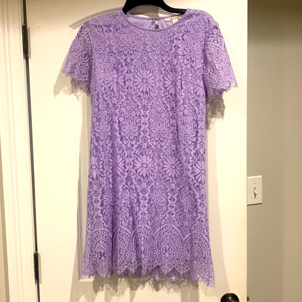 Lavender mini dress, originally bought from Francesca’s. Smoke free home